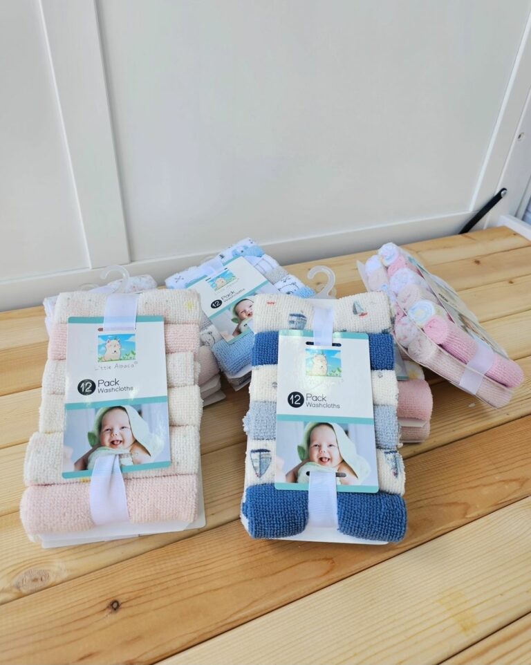 12pcs Wash Clothes Cribs