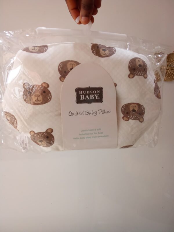 Hudson baby Quilted Baby Pillow White Bear Design