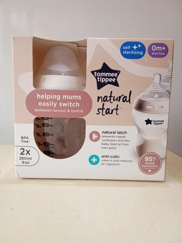 Tommee Tippee 2pc Natural Start Feeding Bottle 260ml