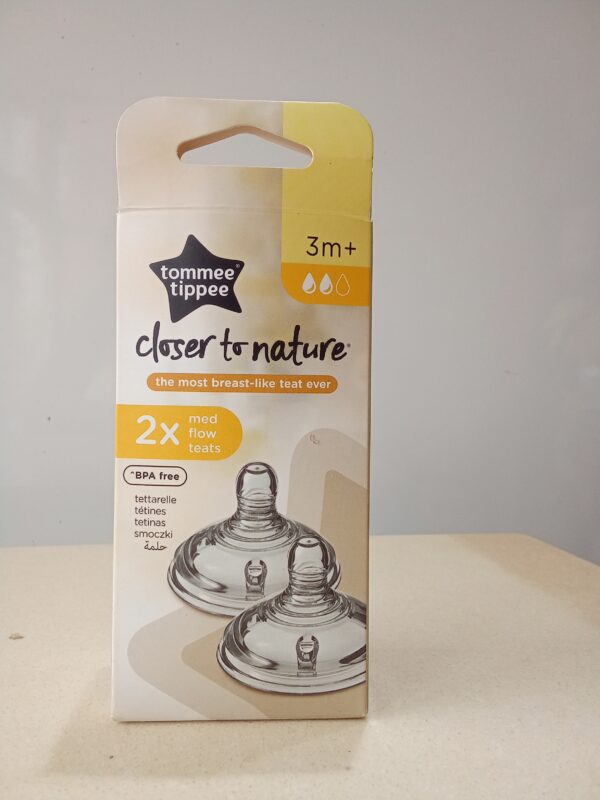 Tommee Tippee 2pc Closer to Nature Bottle  Teats