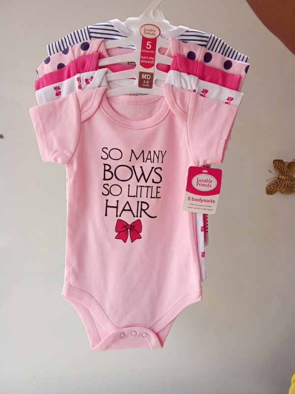 Luvable Friends 5 Short Sleeve Bodysuits 3-6Months