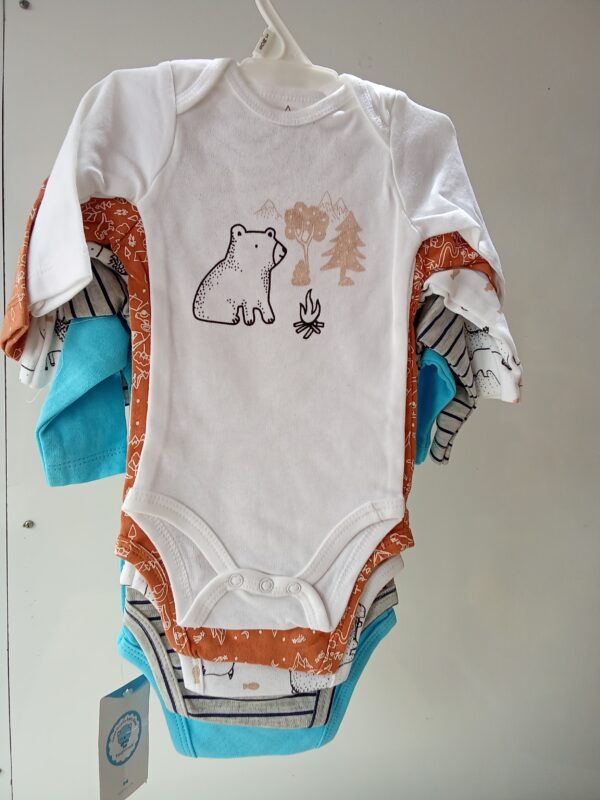 5 piece Long Sleeve Bodysuits 3-6Months - Image 2