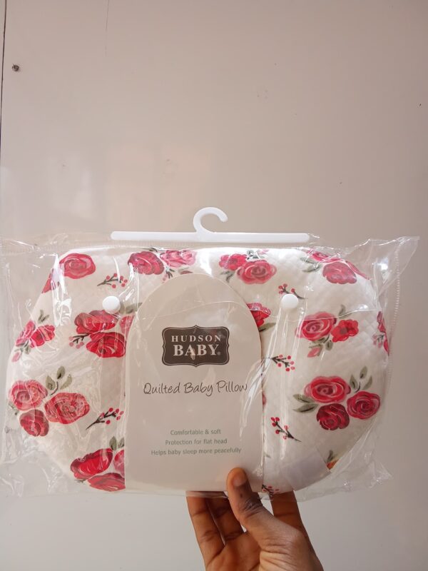 Hudson Baby Quilted Baby Pillow Floral design