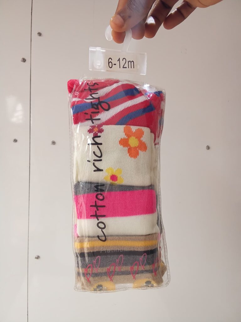4 pairs  Cotton Rich Tight Socks 6-12M