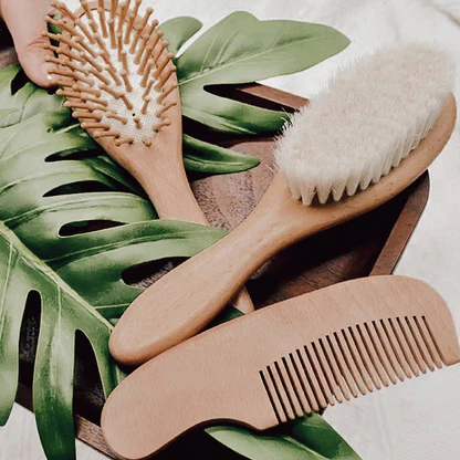 Bamboo Baby Comb & Brush Set