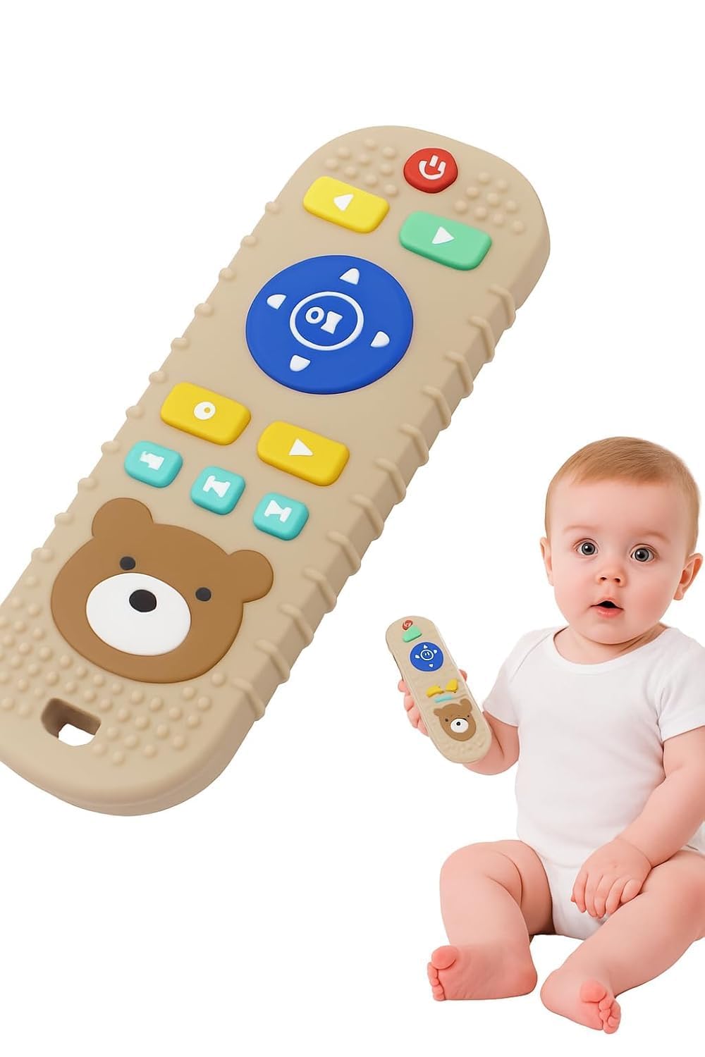 Baby Remote Control Teether Toy — Silicone Bear Teething Toy for Babies (3–12 Months) - Image 2