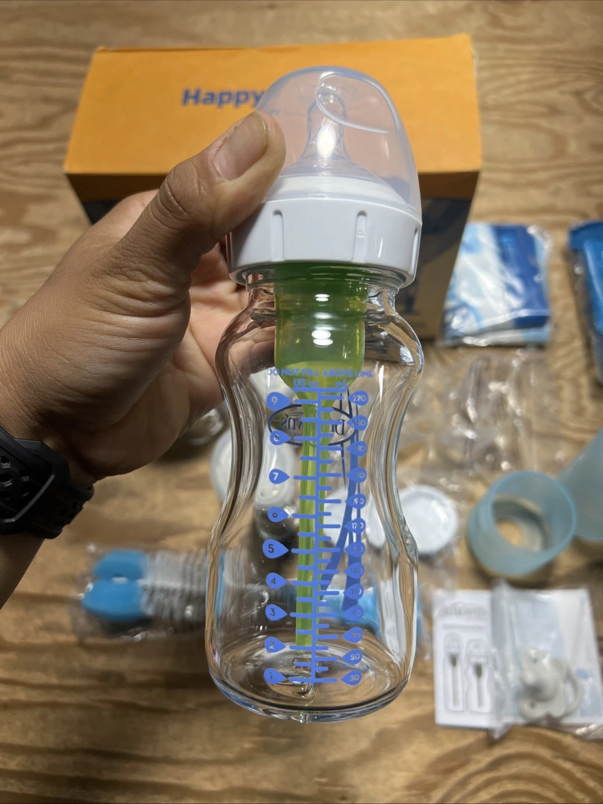 Dr. Brown's Anti-Colic Glass Baby Bottle Starter Set — Options+ Wide-Neck (0–6 Months) - Image 4